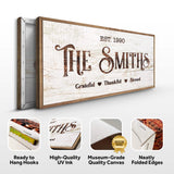 Thanksgiving Family Sign - Tailored Canvases - Flyclothing LLC