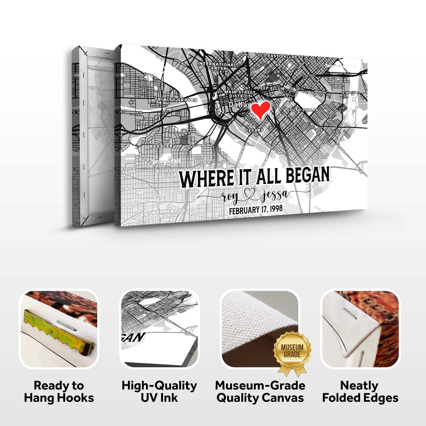 Couple Street Map Sign - Tailored Canvases - Flyclothing LLC
