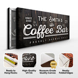 Family Coffee Bar Sign - Tailored Canvases - Flyclothing LLC