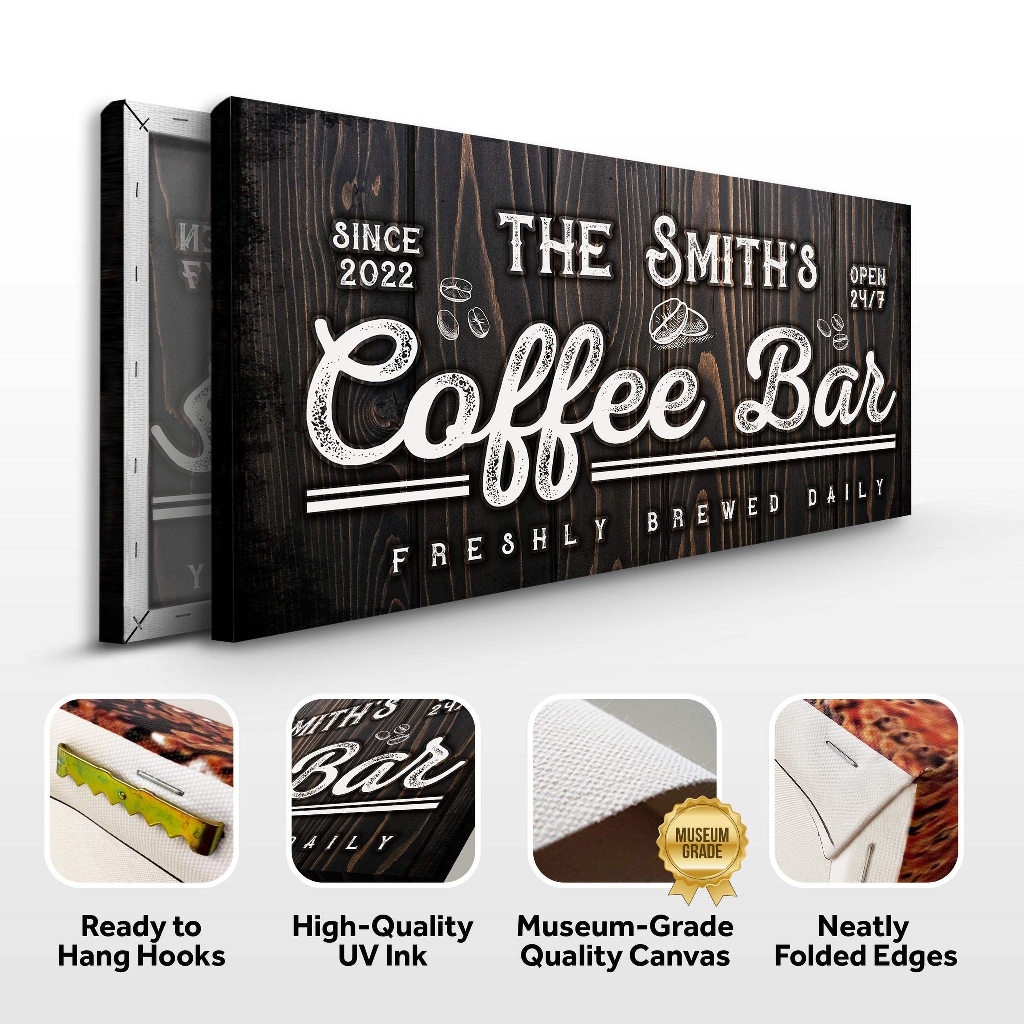 Family Coffee Bar Sign - Tailored Canvases - Flyclothing LLC