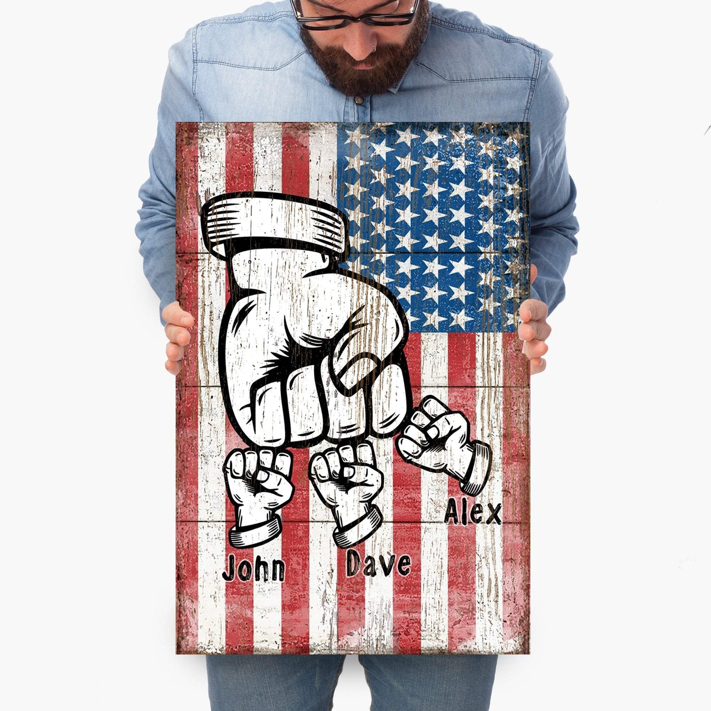 Dad Fist Bump Father's Day Gift Sign - Tailored Canvases - Flyclothing LLC