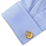 Gold on Gold Kinetic Watch Movement Cufflinks - Cufflinks.com - Flyclothing LLC