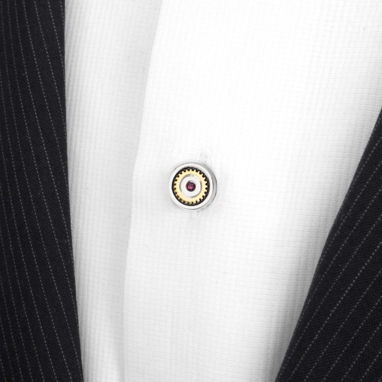 Gear Amethyst Stone 5-Studs - Cufflinks.com - Flyclothing LLC