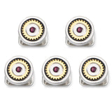 Gear Amethyst Stone 5-Studs - Cufflinks.com - Flyclothing LLC