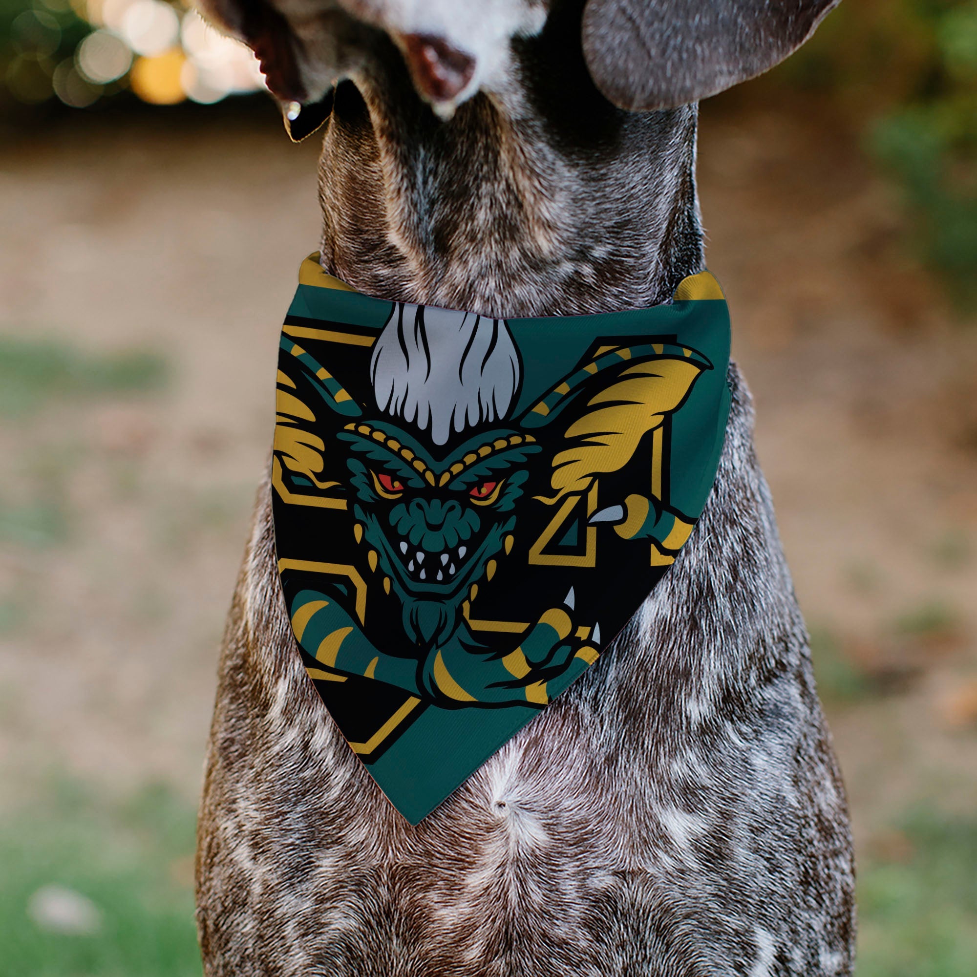 Pet Bandana - Stripe 84 Face and GREMLINS Title Logo
