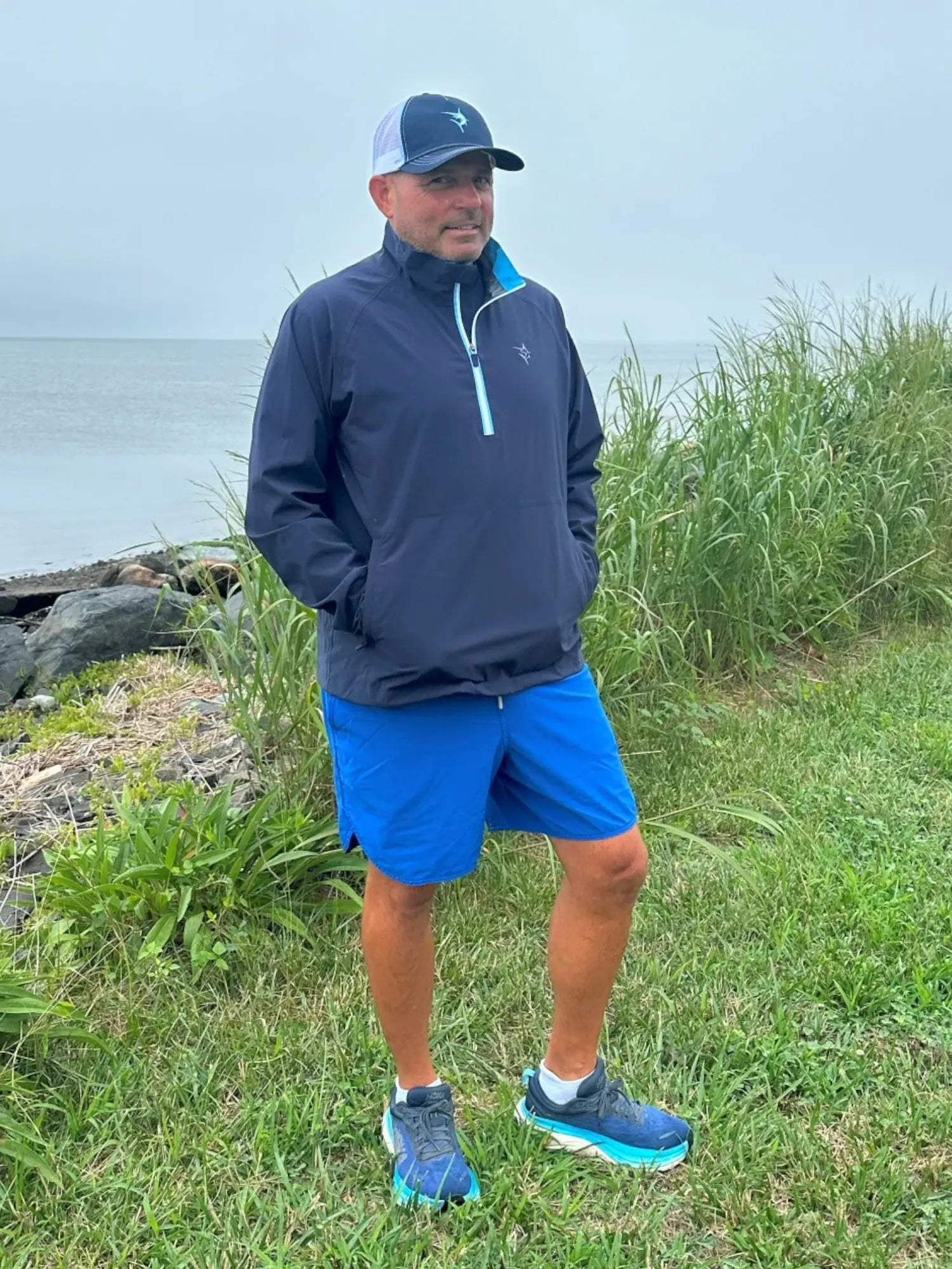 Palm Beach Waterproof Quarter Zip - White Water Life - Flyclothing LLC