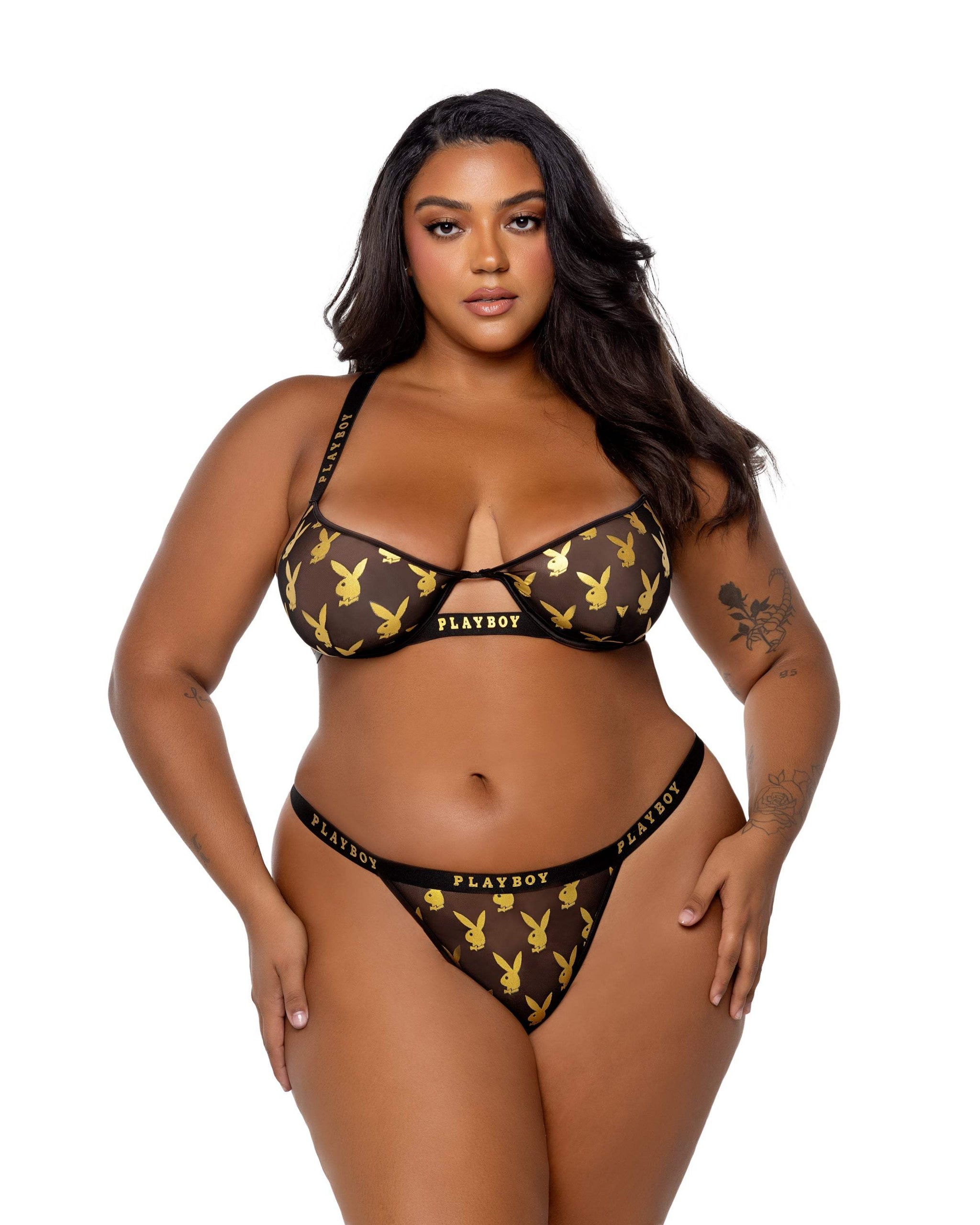 Playboy Foiled Bunny 2pc Set - Roma Costume - Flyclothing LLC