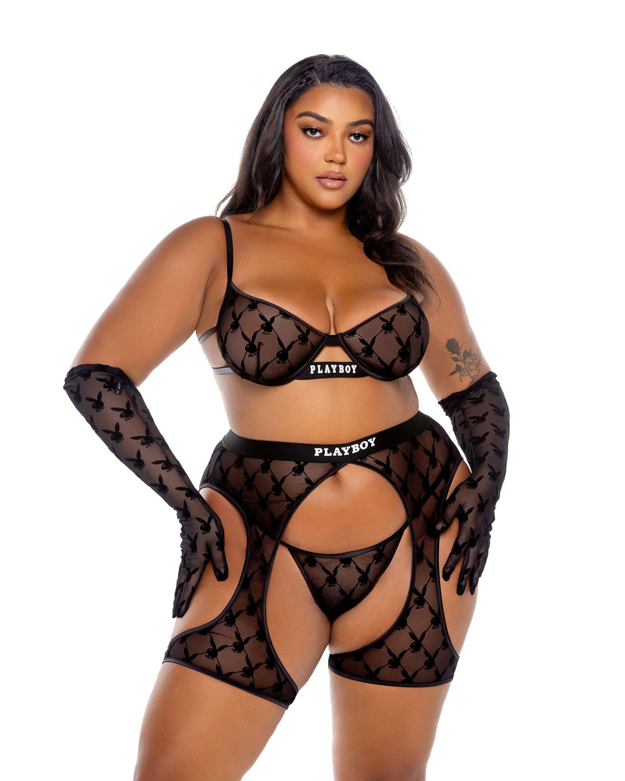 Playboy Flocked Bunny Chaps - Roma Costume - Flyclothing LLC