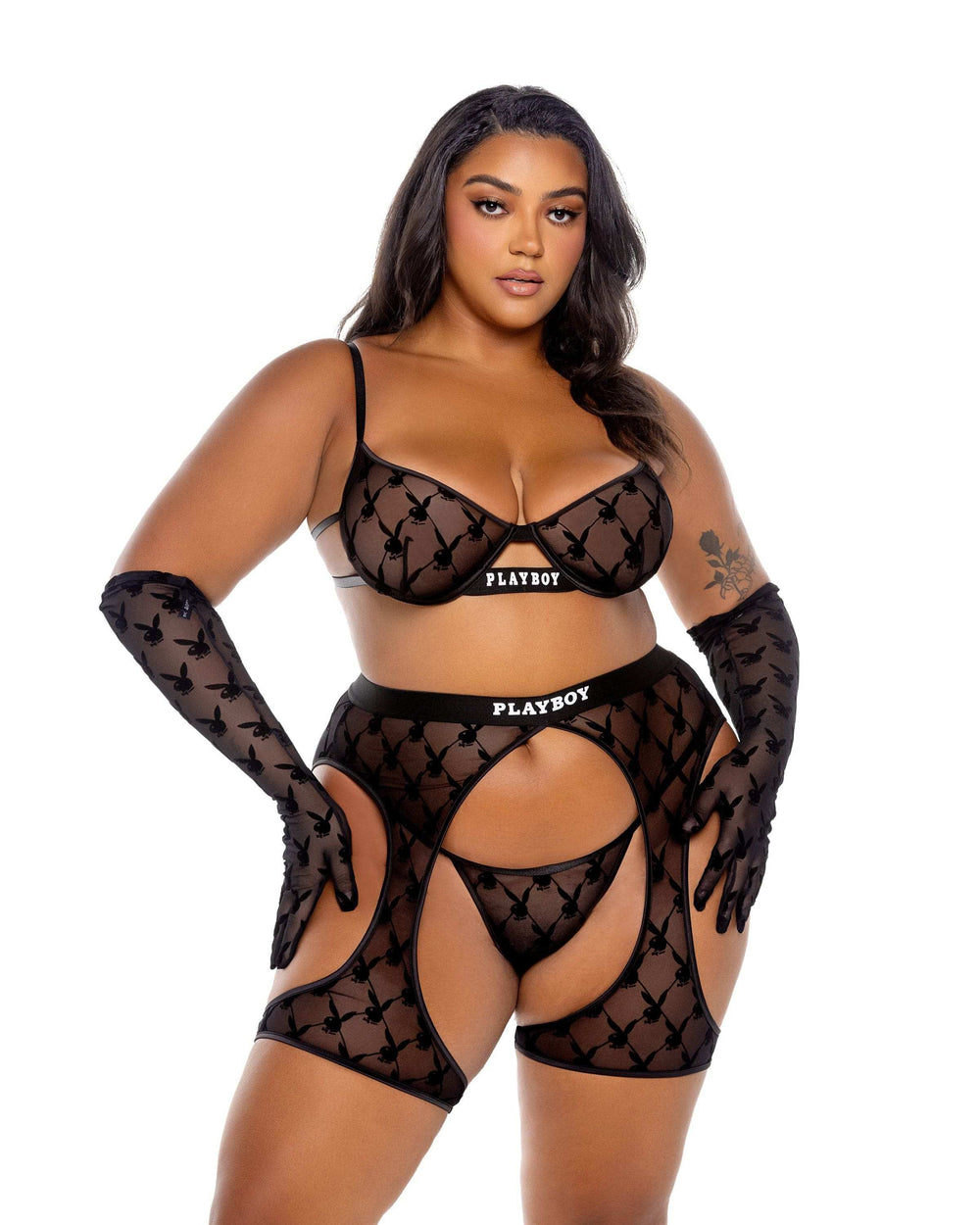 Playboy Flocked Bunny Chaps - Roma Costume - Flyclothing LLC