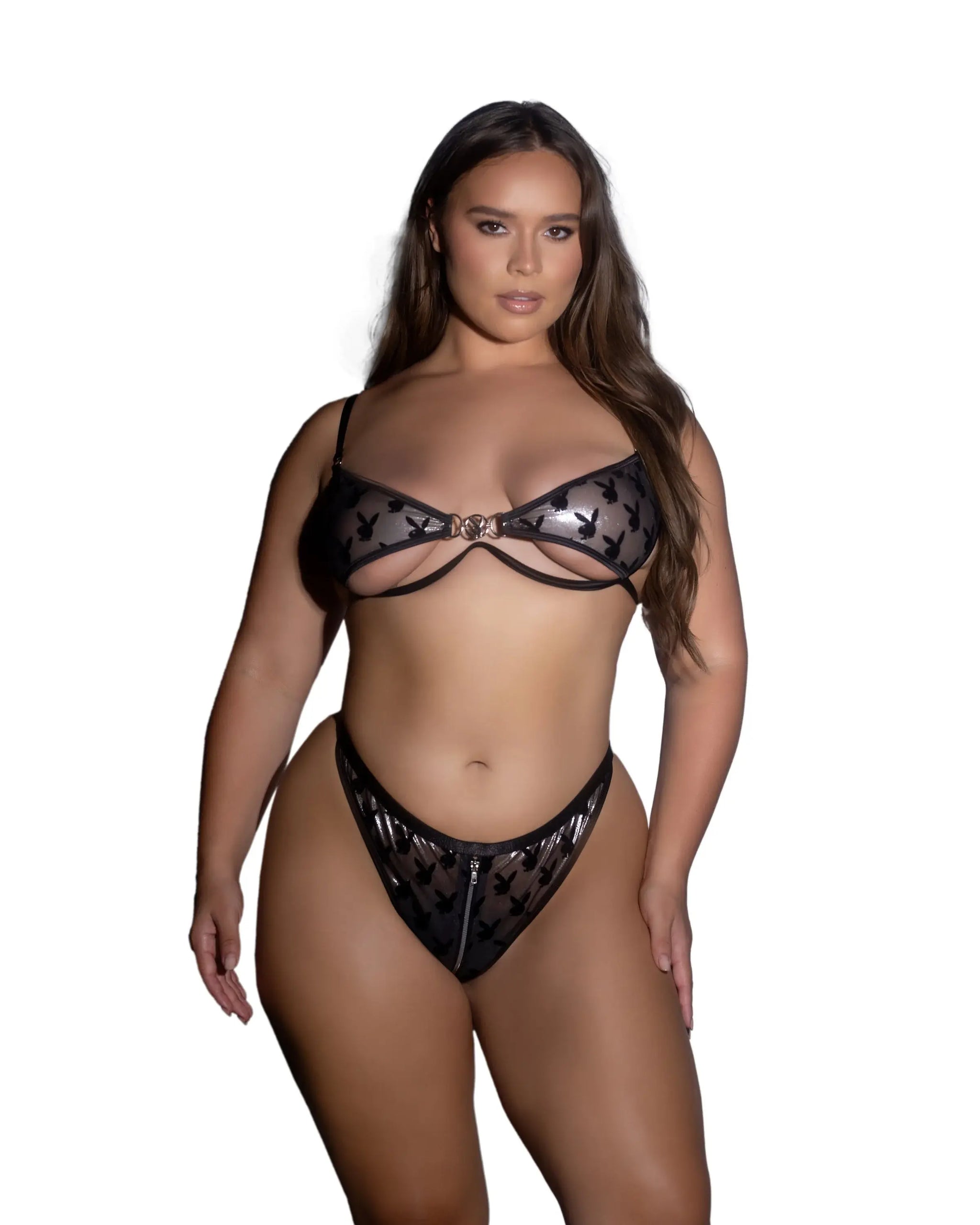 Playboy Shimmer Bunny 2pc Set - Roma Costume - Flyclothing LLC