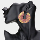 Rhinestone Cluster Embellished Chunky Hoop Pin Catch Earrings - Madeline Love - Flyclothing LLC