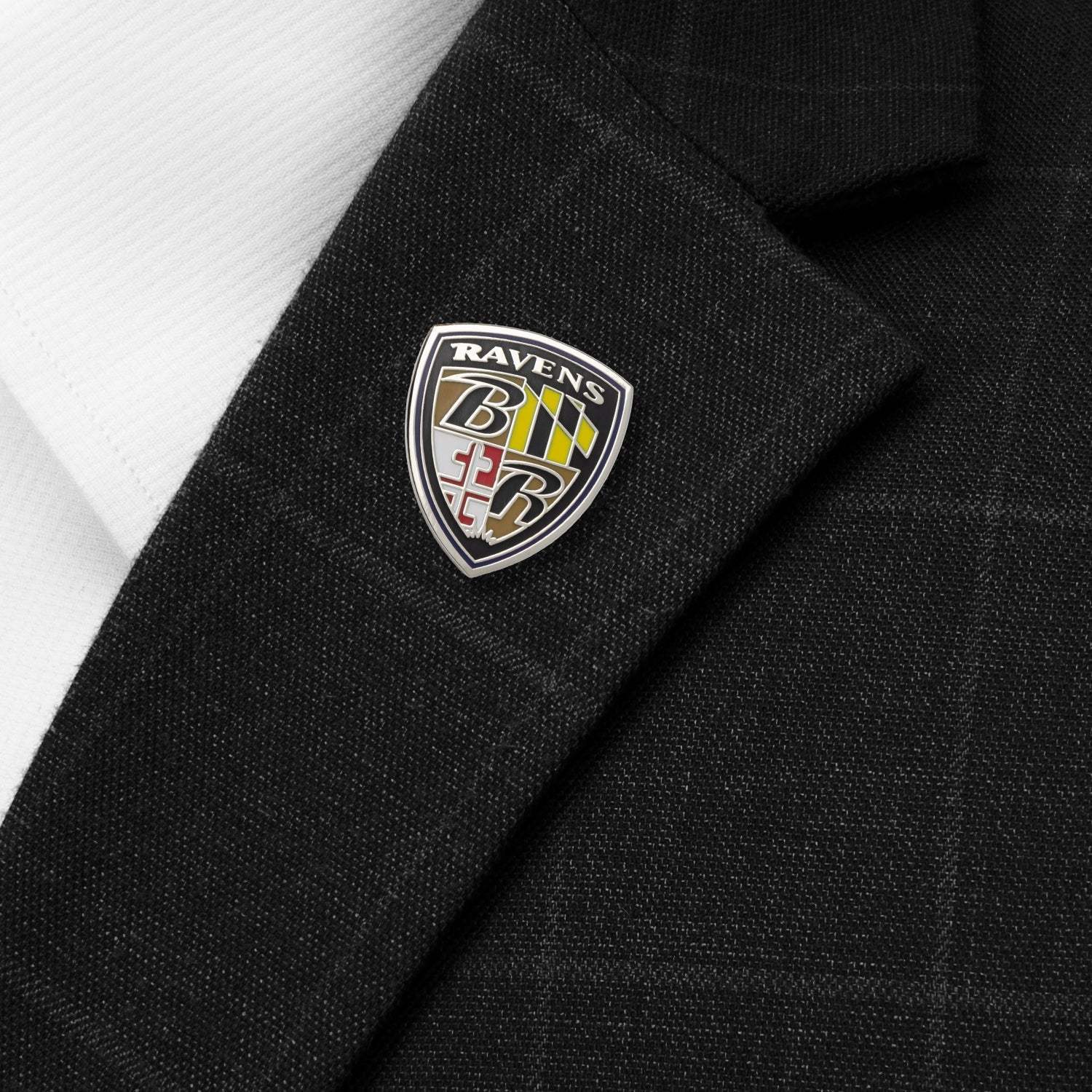 NFL Baltimore Ravens Shield Lapel Pin - Cufflinks.com - Flyclothing LLC