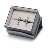 Silver Cross Cufflinks - Cufflinks.com - Flyclothing LLC