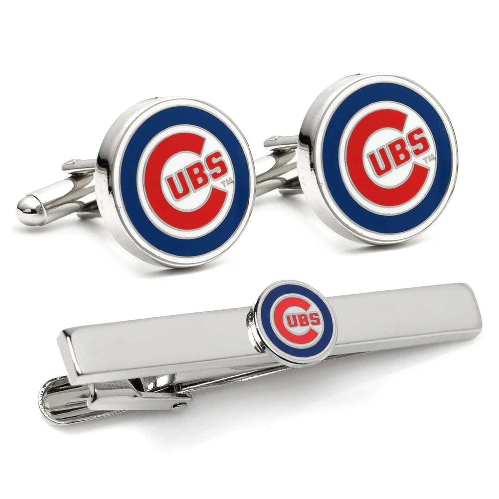 MLB Chicago Cubs Cufflinks and Tie Clip Gift Set - Cufflinks.com - Flyclothing LLC