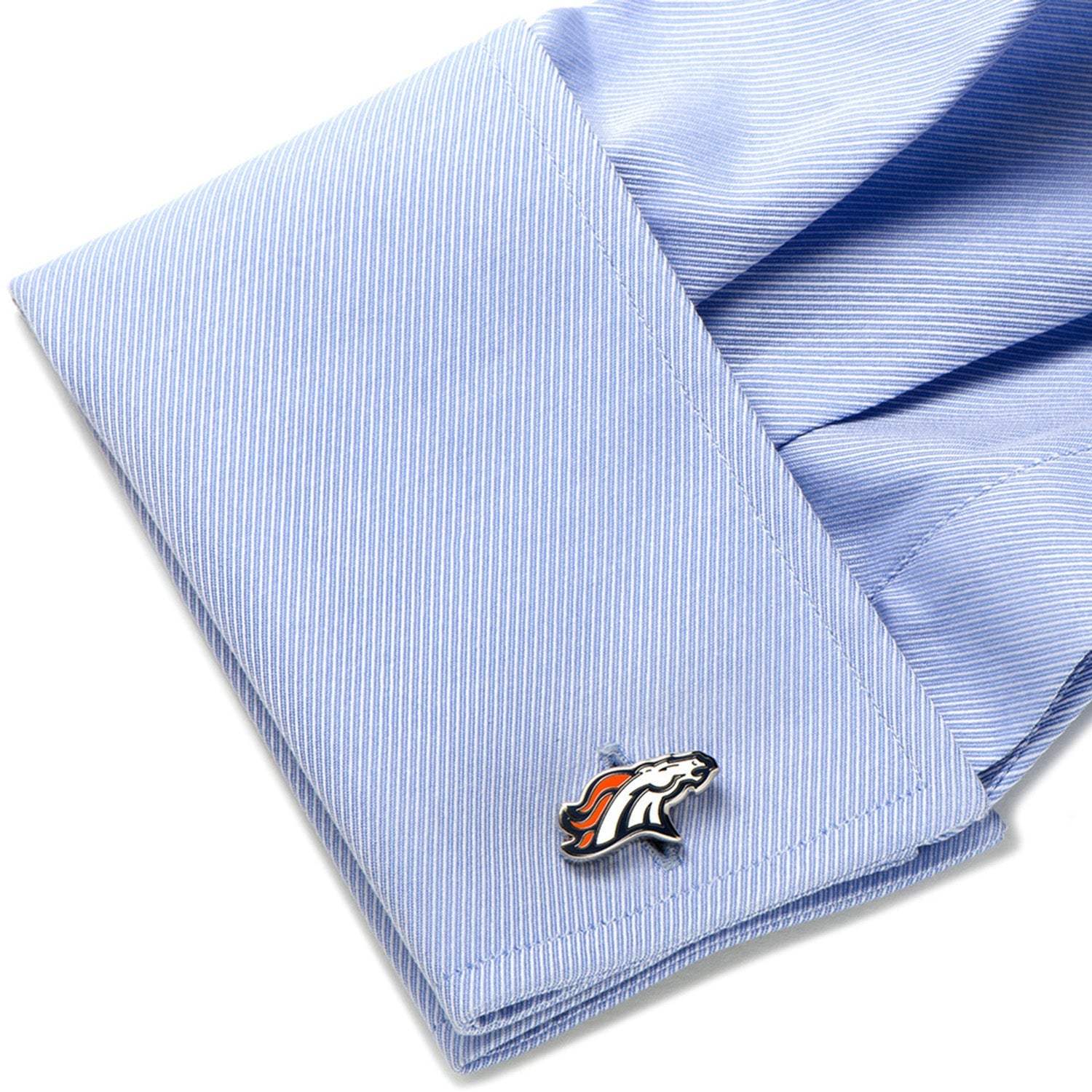 NFL Denver Broncos Cufflinks and Tie Bar Gift Set - Cufflinks.com - Flyclothing LLC