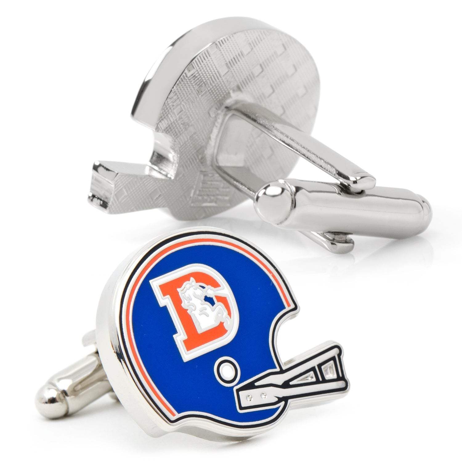 NFL Denver Broncos Throwback Helmet Cufflinks - Cufflinks.com - Flyclothing LLC