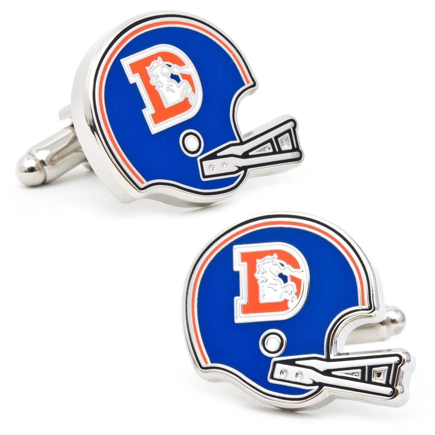 NFL Denver Broncos Throwback Helmet Cufflinks - Cufflinks.com - Flyclothing LLC