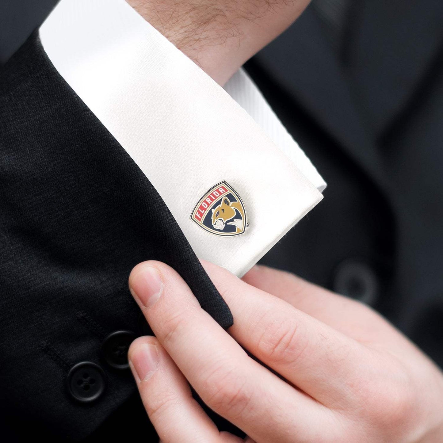 NHL Florida Panthers Shield Cufflinks - Cufflinks.com - Flyclothing LLC
