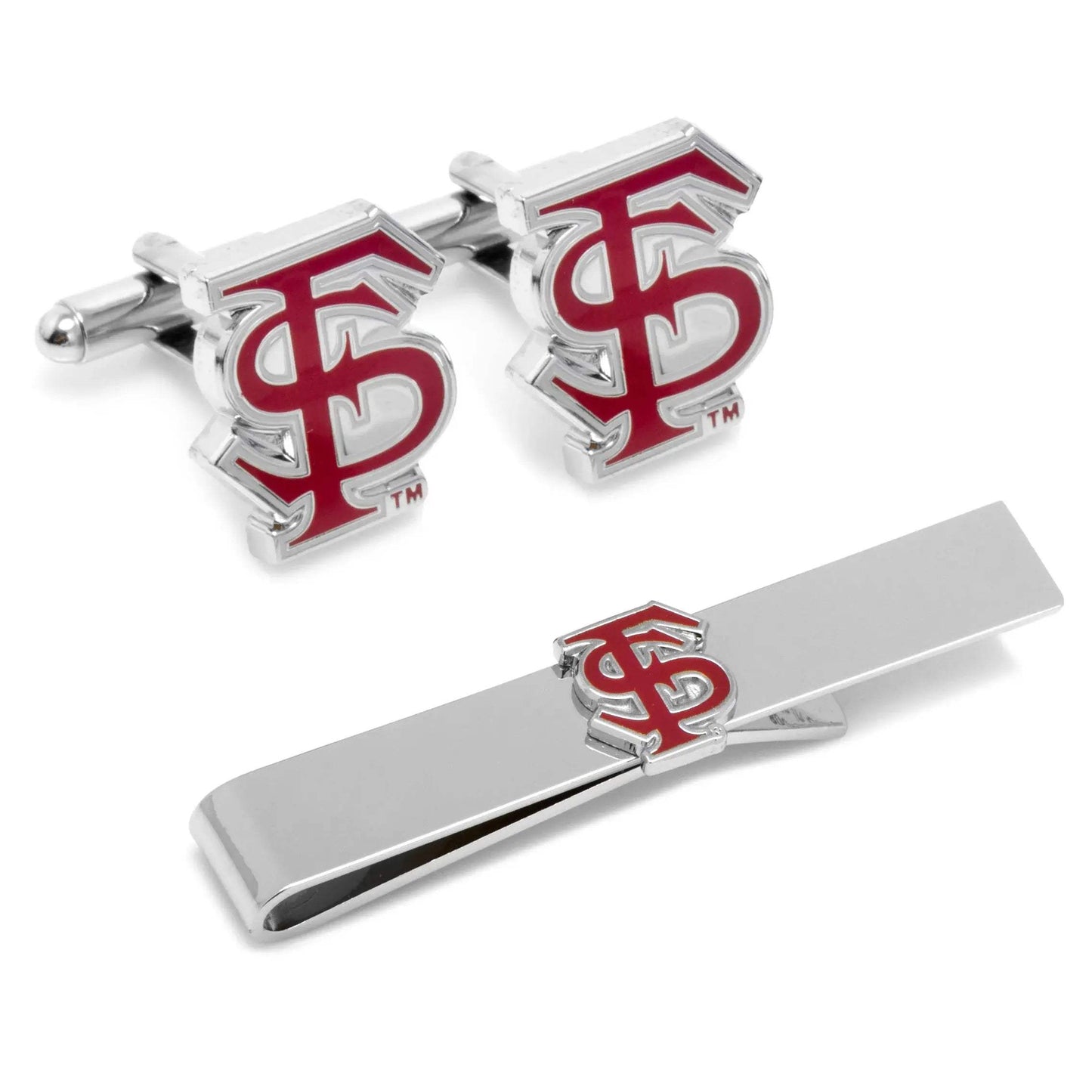 NCAA Florida State University Cufflinks and Tie Bar Gift Set - Cufflinks.com - Flyclothing LLC