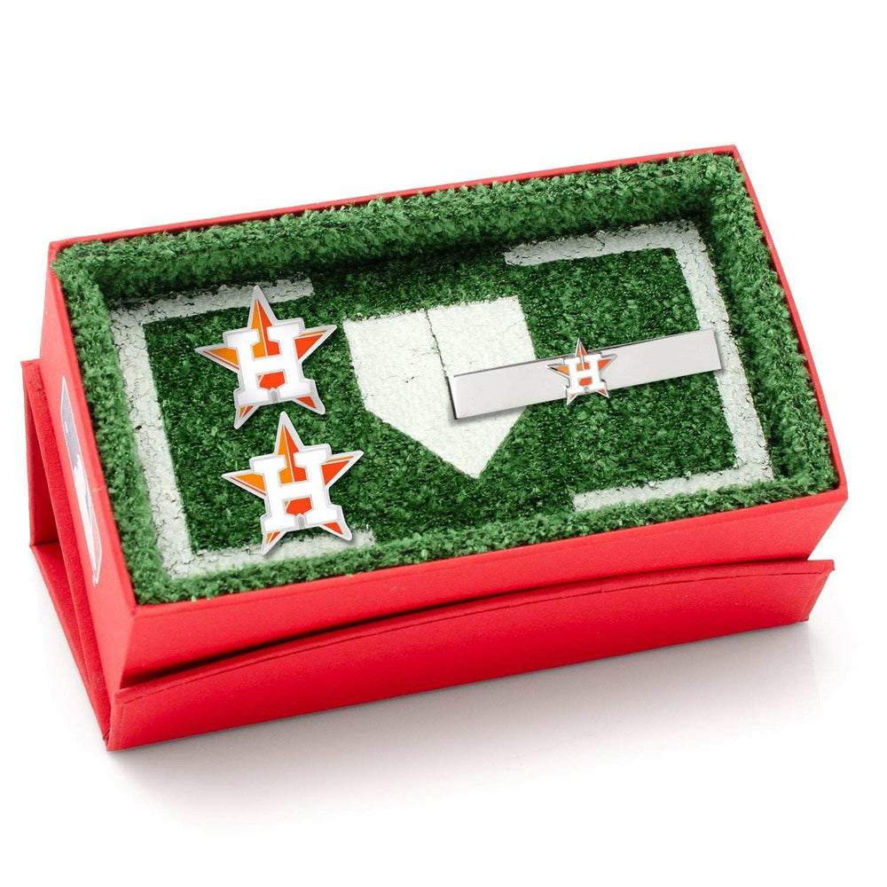 MLB Houston Astros Cufflinks and Tie Bar Gift Set - Cufflinks.com - Flyclothing LLC