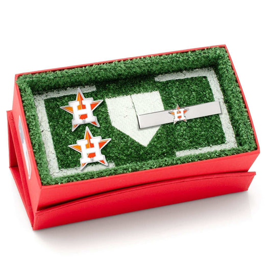 MLB Houston Astros Cufflinks and Tie Bar Gift Set - Cufflinks.com - Flyclothing LLC
