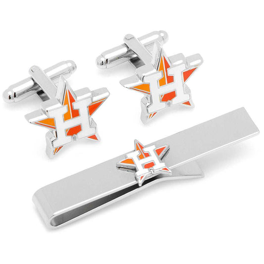 MLB Houston Astros Cufflinks and Tie Bar Gift Set - Cufflinks.com - Flyclothing LLC
