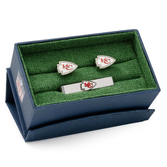 NFL Kansas City Chiefs Cufflinks and Tie Clip Gift Set - Cufflinks.com - Flyclothing LLC
