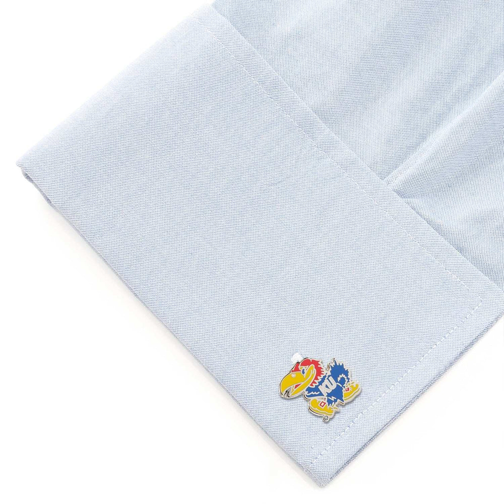 NCAA University of Kansas Jayhawks Cufflinks and Tie Bar Gift Set - Cufflinks.com - Flyclothing LLC