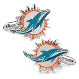 NFL Miami Dolphins Cufflinks - Cufflinks.com - Flyclothing LLC