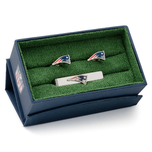 NFL New England Patriots Cufflinks and Tie Clip Gift Set - Cufflinks.com - Flyclothing LLC