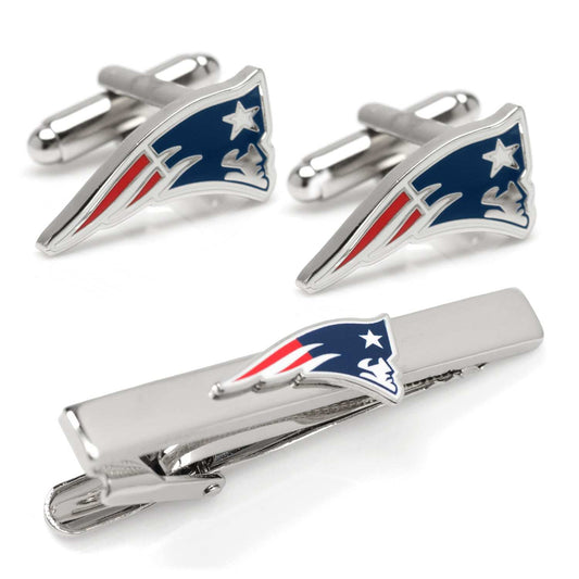 NFL New England Patriots Cufflinks and Tie Clip Gift Set - Cufflinks.com - Flyclothing LLC