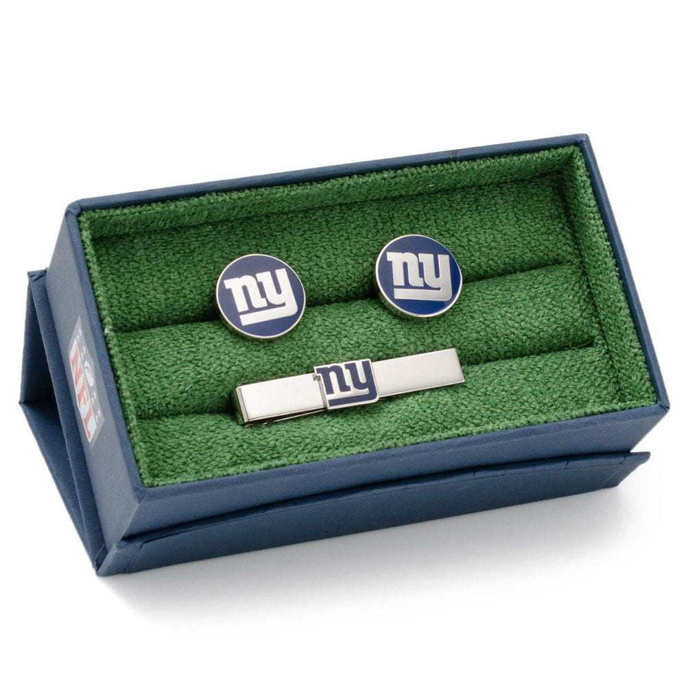 NFL New York Giants Cufflinks and Tie Bar Gift Set - Cufflinks.com - Flyclothing LLC