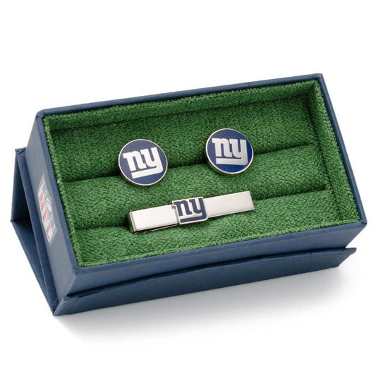 NFL New York Giants Cufflinks and Tie Bar Gift Set - Cufflinks.com - Flyclothing LLC