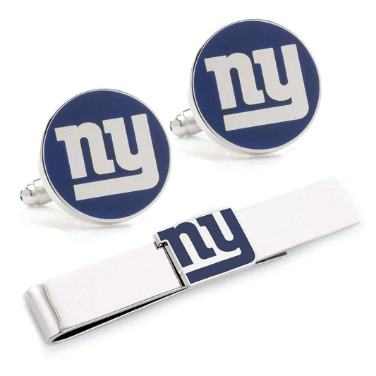 NFL New York Giants Cufflinks and Tie Bar Gift Set - Cufflinks.com - Flyclothing LLC