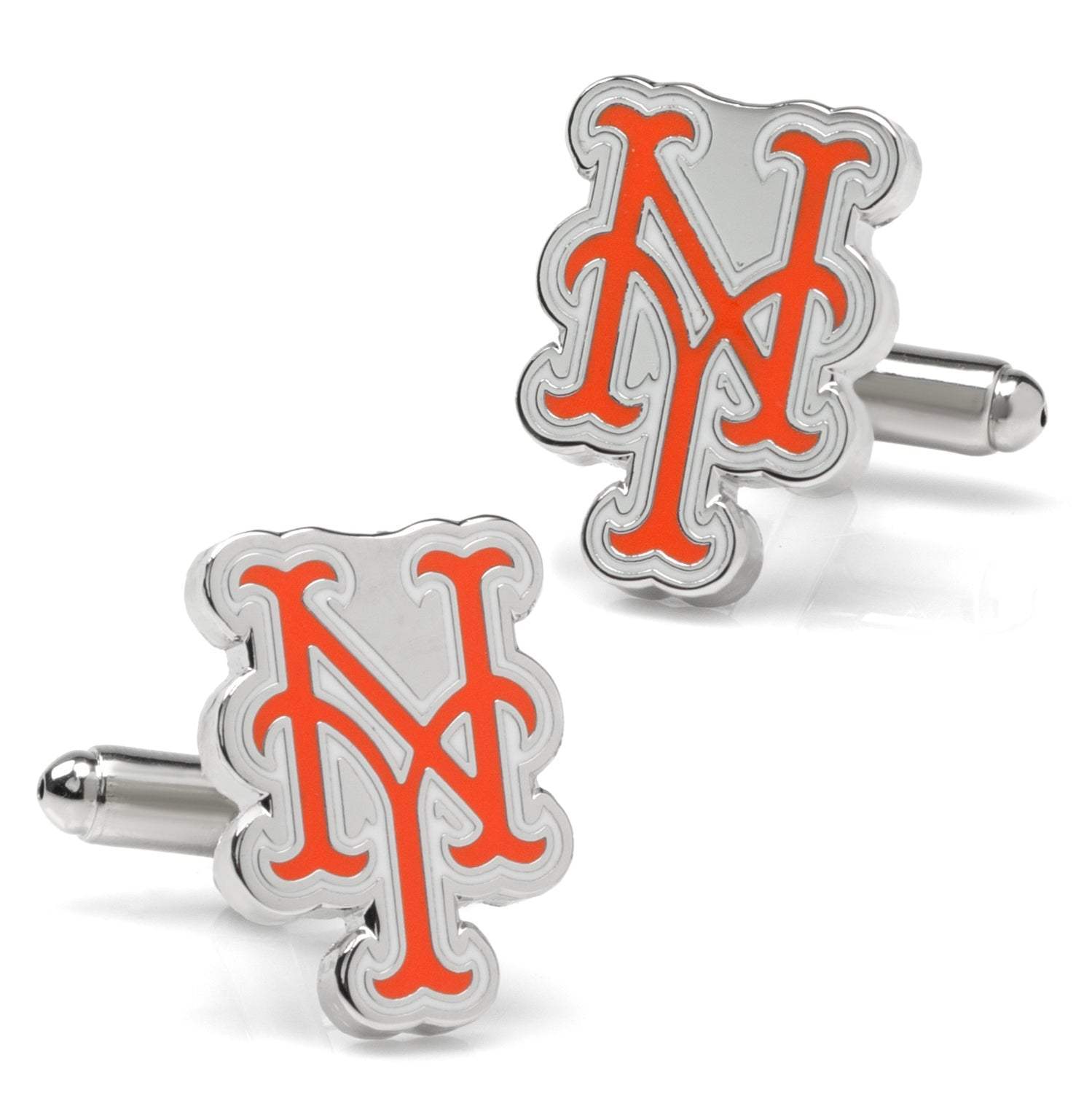 MLB New York Mets Silver Cufflinks - Cufflinks.com - Flyclothing LLC