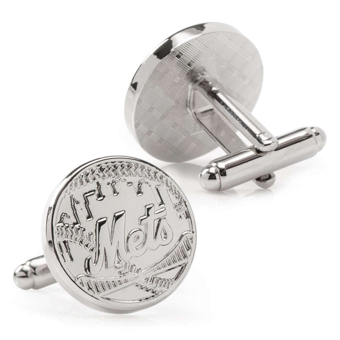MLB New York Mets Silver Edition Cufflinks - Cufflinks.com - Flyclothing LLC