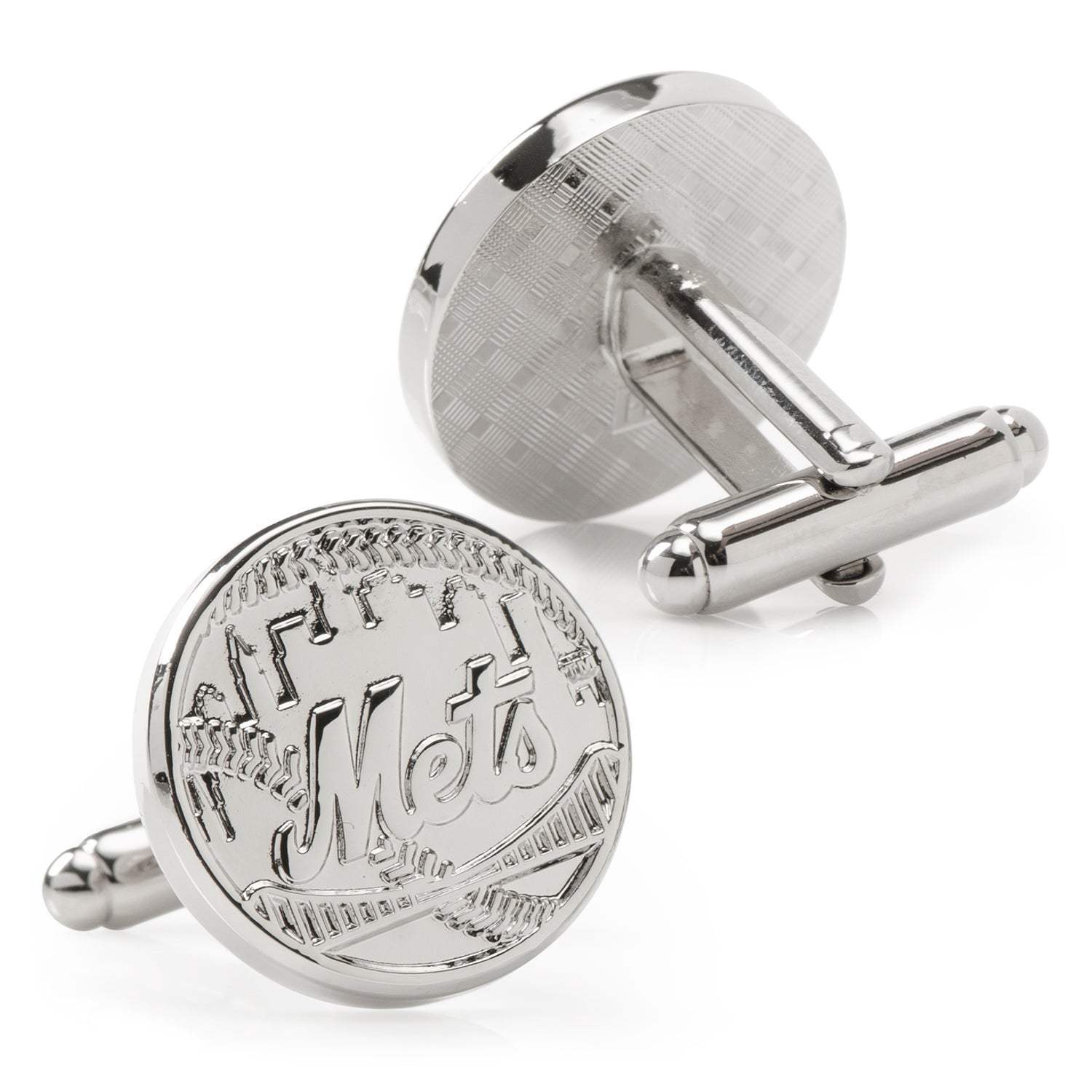 MLB New York Mets Silver Edition Cufflinks - Cufflinks.com - Flyclothing LLC