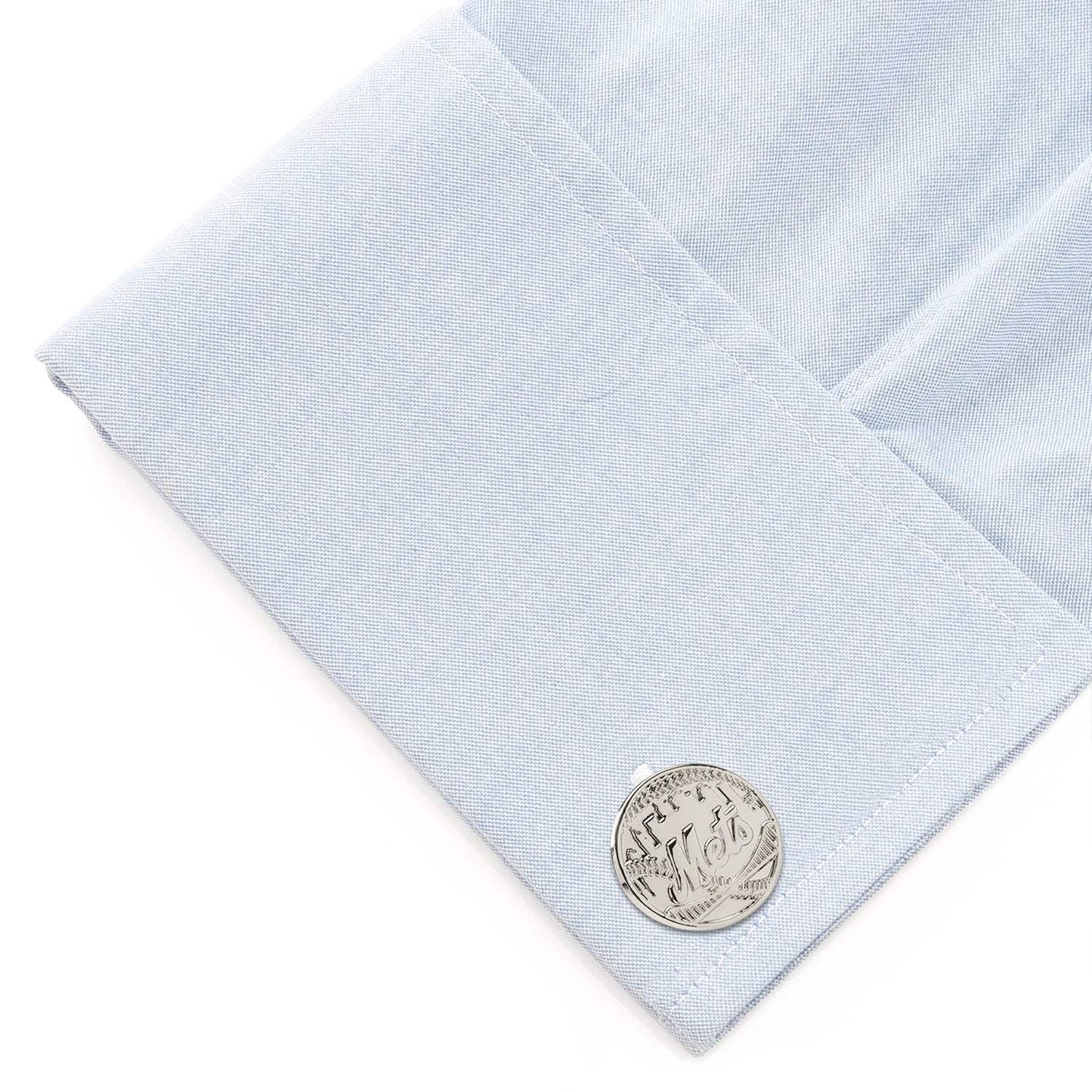 MLB New York Mets Silver Edition Cufflinks - Cufflinks.com - Flyclothing LLC