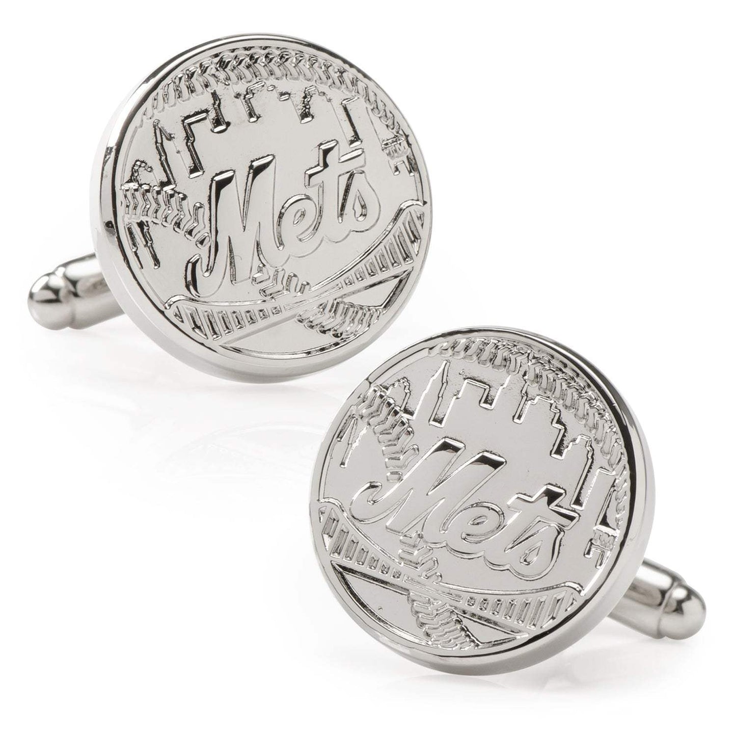 MLB New York Mets Silver Edition Cufflinks - Cufflinks.com - Flyclothing LLC
