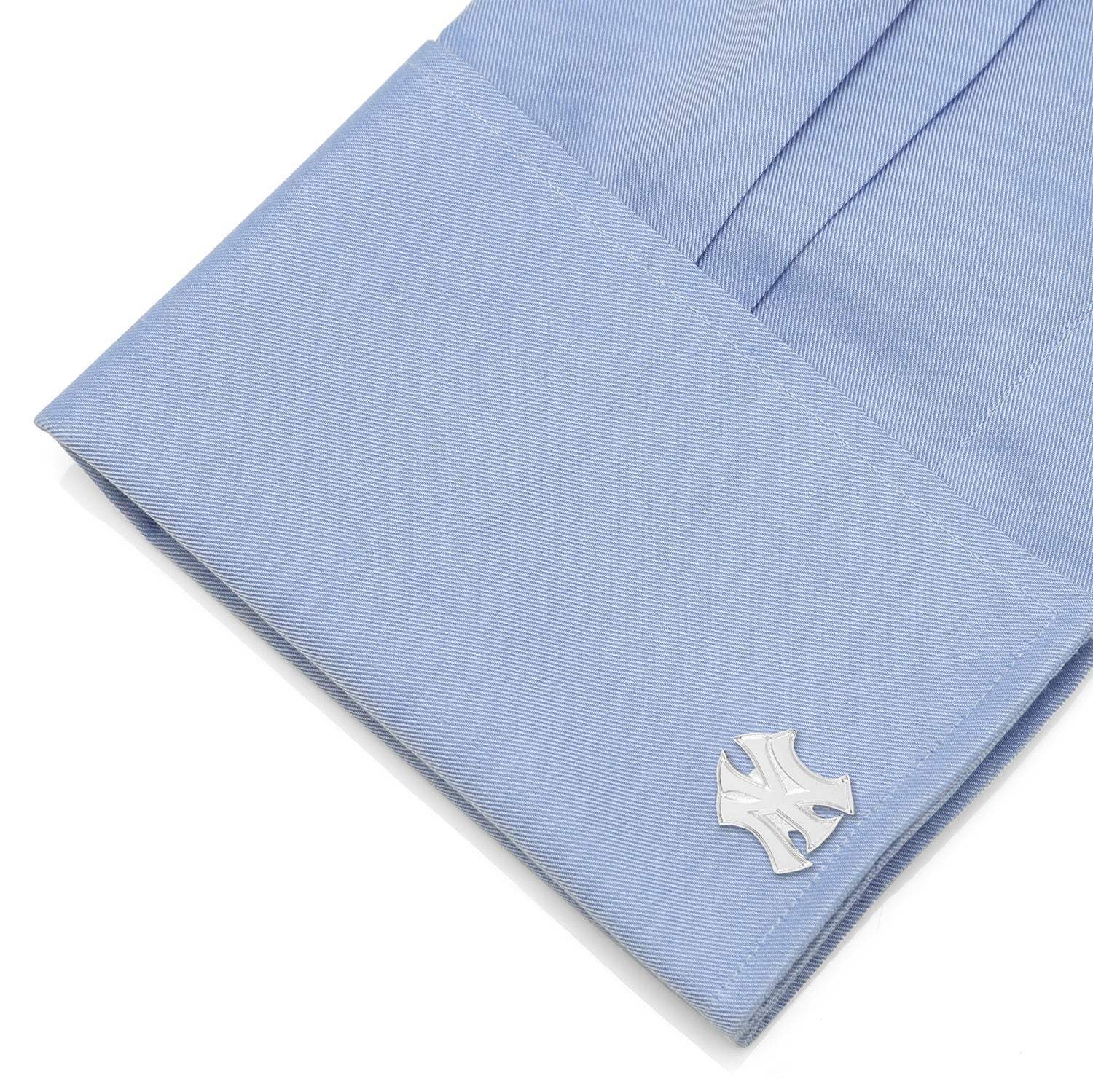 MLB New York Yankees Silver Logo Cufflinks - Cufflinks.com - Flyclothing LLC