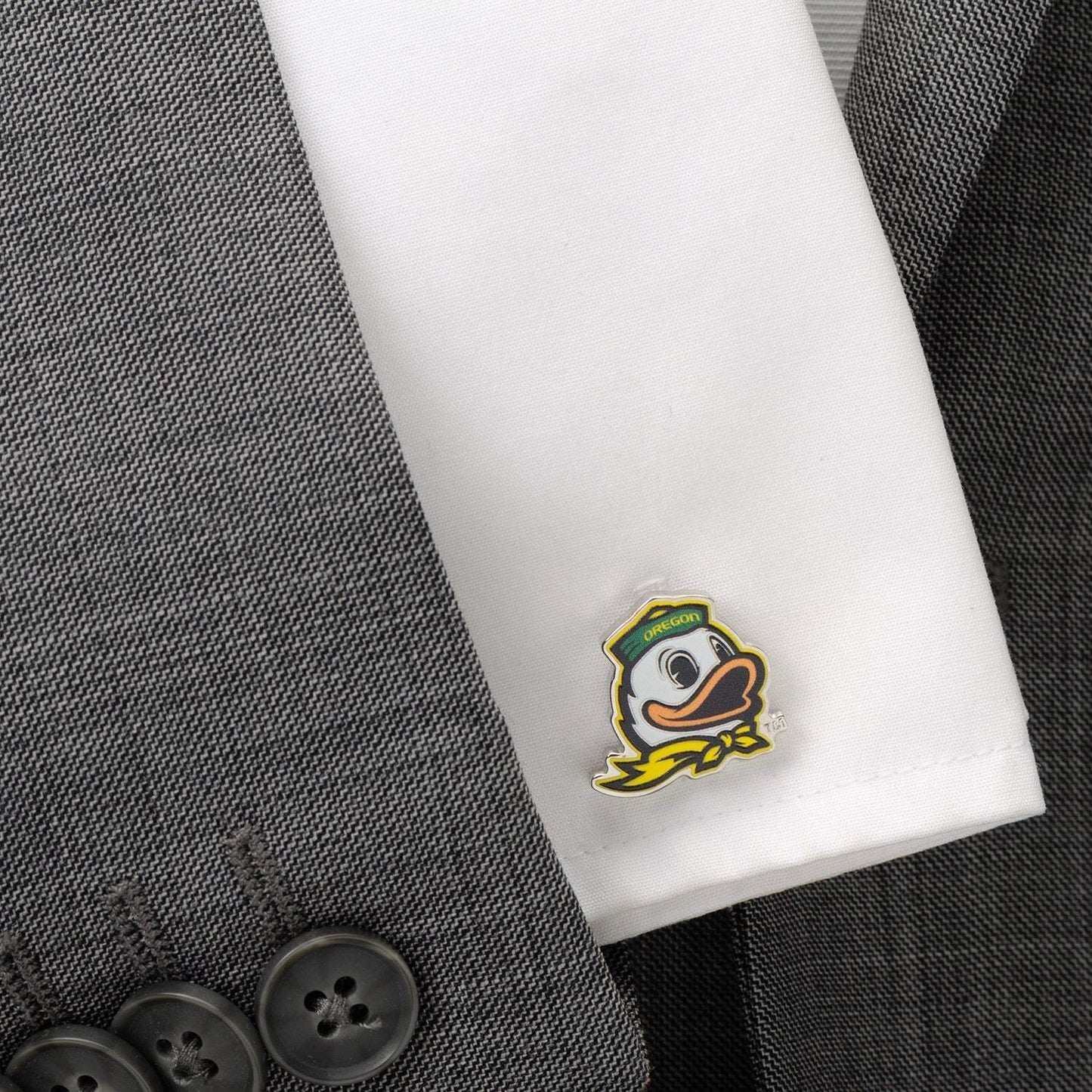 NCAA Oregon Ducks Mascot Cufflinks - Cufflinks.com - Flyclothing LLC
