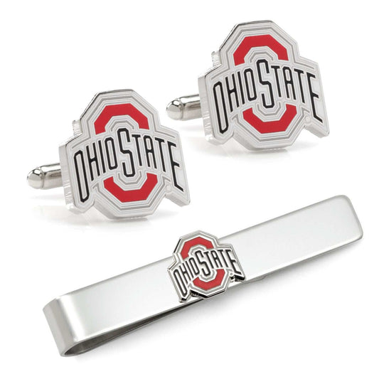 NCAA Ohio State University Cufflinks and Tie Bar Gift Set - Cufflinks.com - Flyclothing LLC