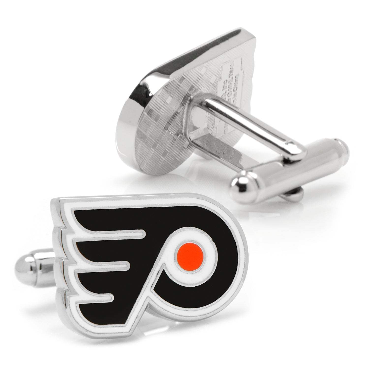 NHL Philadelphia Flyers Silver Cufflinks - Cufflinks.com - Flyclothing LLC