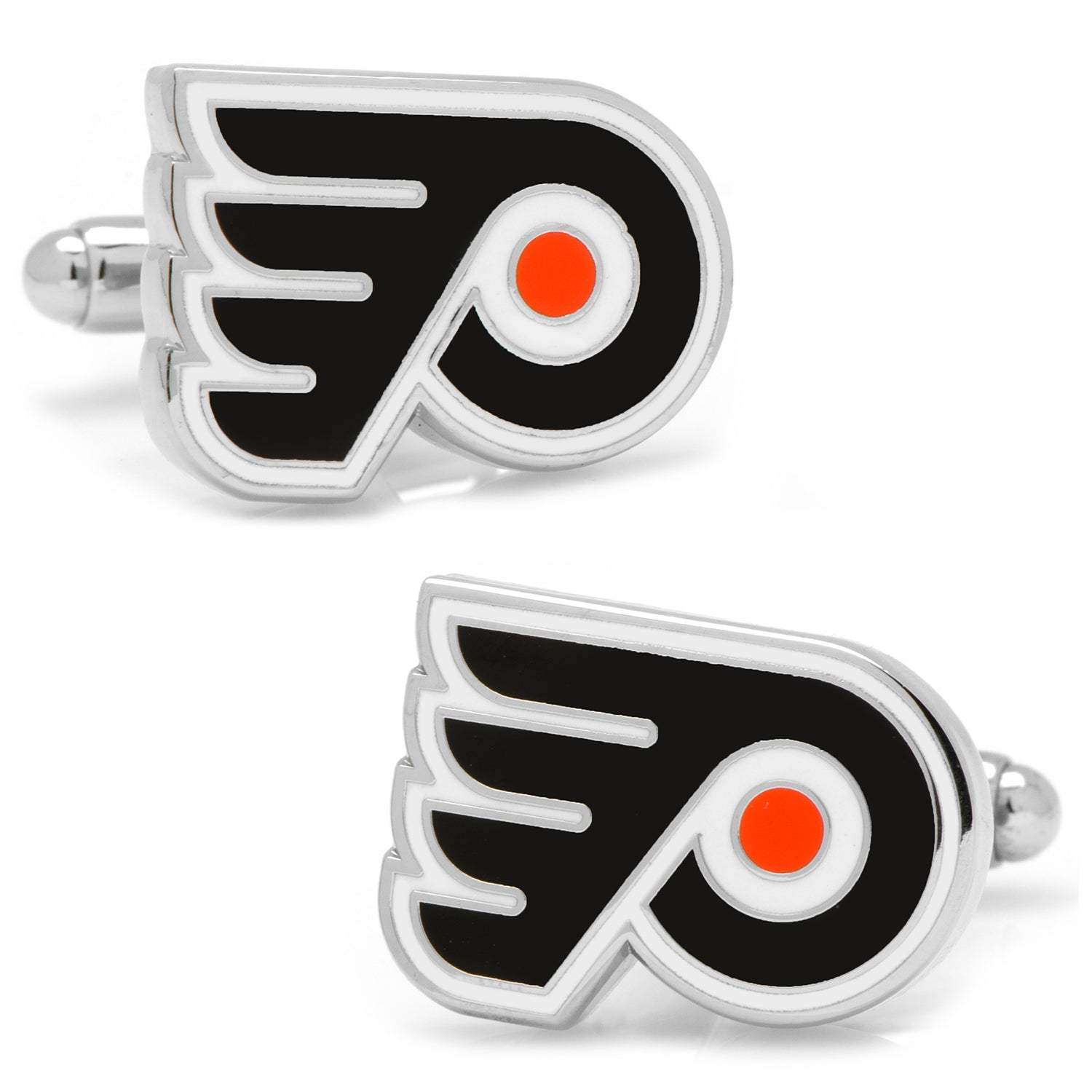 NHL Philadelphia Flyers Silver Cufflinks - Cufflinks.com - Flyclothing LLC