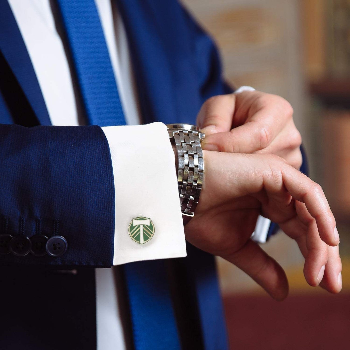 MLS Portland Timbers Cufflinks - Cufflinks.com - Flyclothing LLC