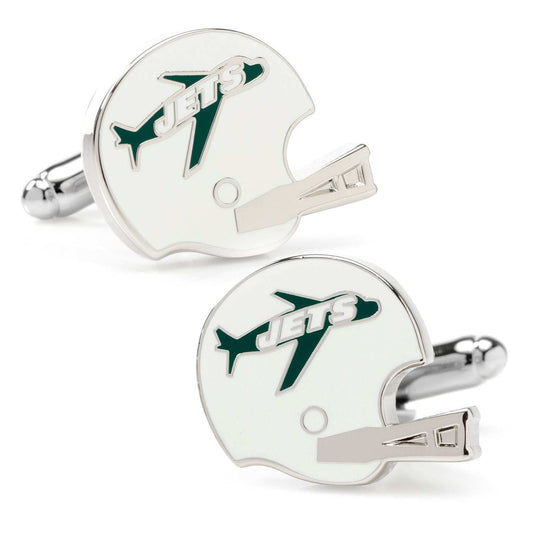NFL New York Jets Retro Helmet Cufflinks - Cufflinks.com - Flyclothing LLC