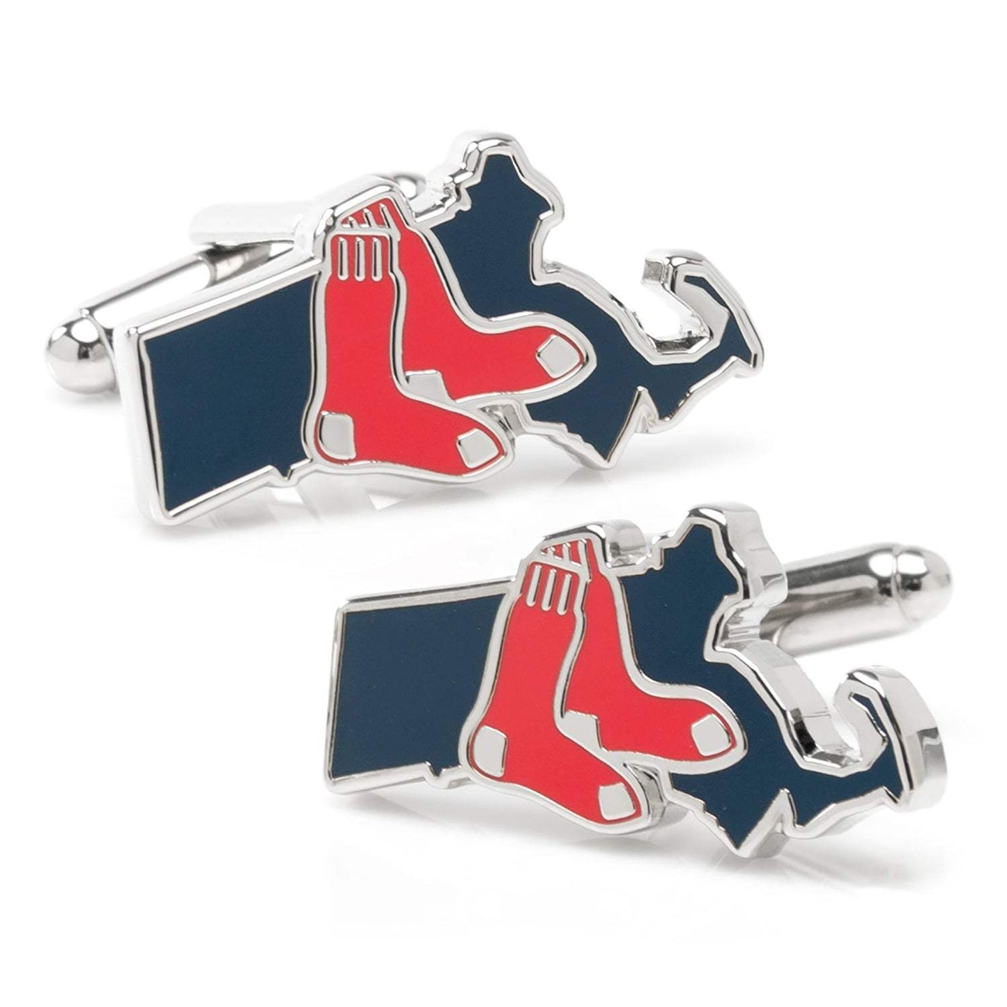MLB Boston Red Sox State Shaped Cufflinks - Cufflinks.com - Flyclothing LLC