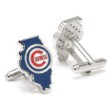 MLB Chicago Cubs State Shaped Cufflinks - Cufflinks.com - Flyclothing LLC