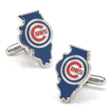 MLB Chicago Cubs State Shaped Cufflinks - Cufflinks.com - Flyclothing LLC