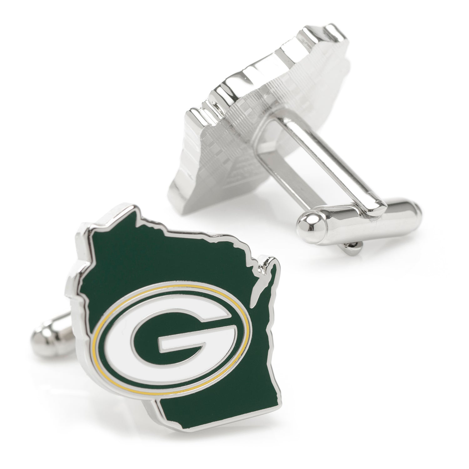 NFL Green Bay Packers State Shaped Cufflinks - Cufflinks.com - Flyclothing LLC